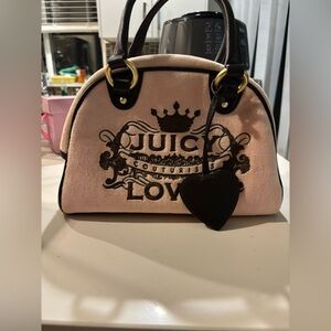 Vintage Juicy Couture pink velour bowler bag